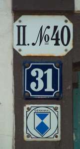 Quartier- und Hausnummer am Heimatmuseum